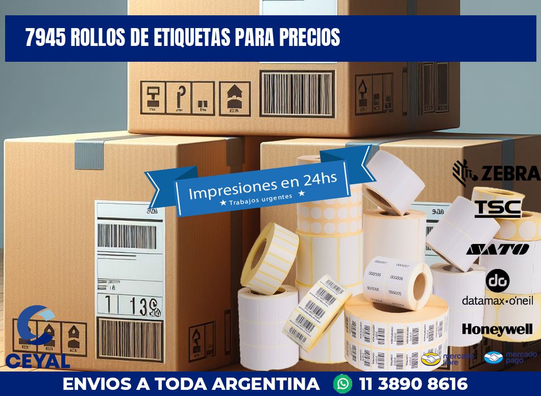 7945 ROLLOS DE ETIQUETAS PARA PRECIOS