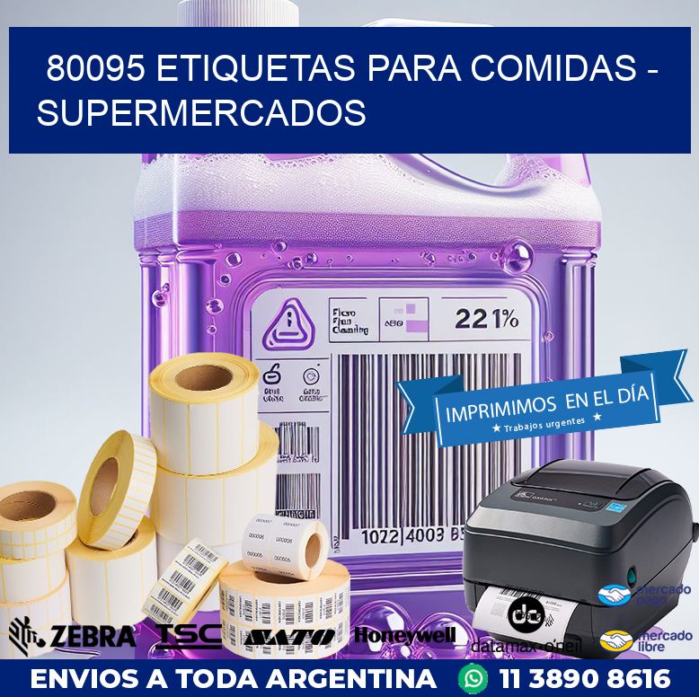 80095 ETIQUETAS PARA COMIDAS - SUPERMERCADOS