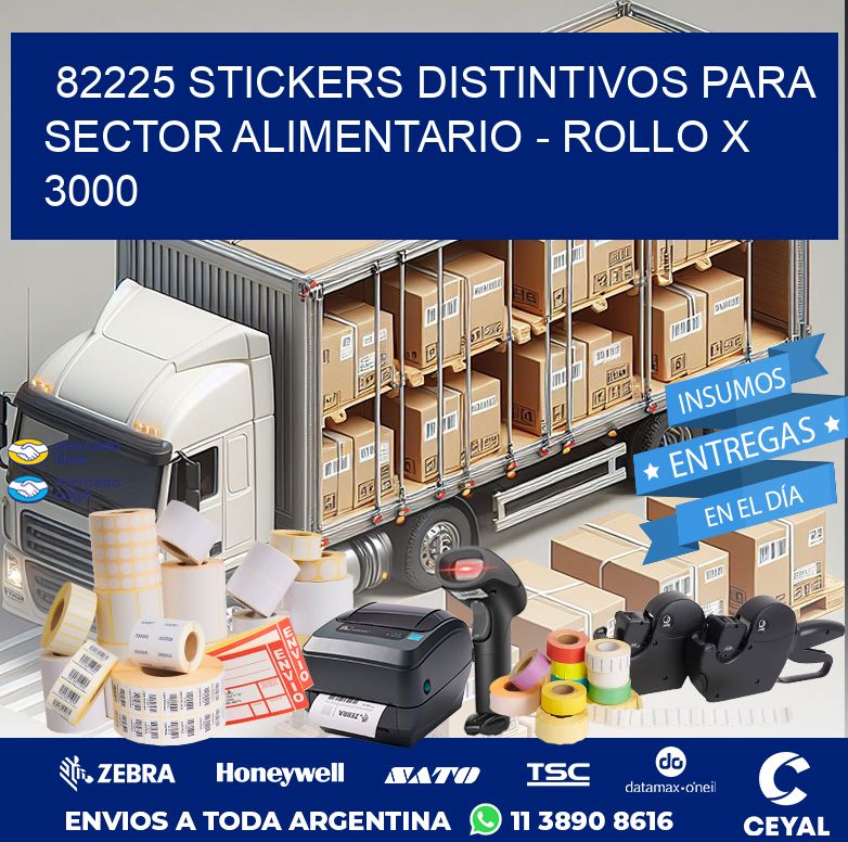 82225 STICKERS DISTINTIVOS PARA SECTOR ALIMENTARIO – ROLLO X 3000