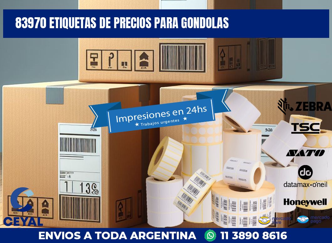 83970 ETIQUETAS DE PRECIOS PARA GONDOLAS