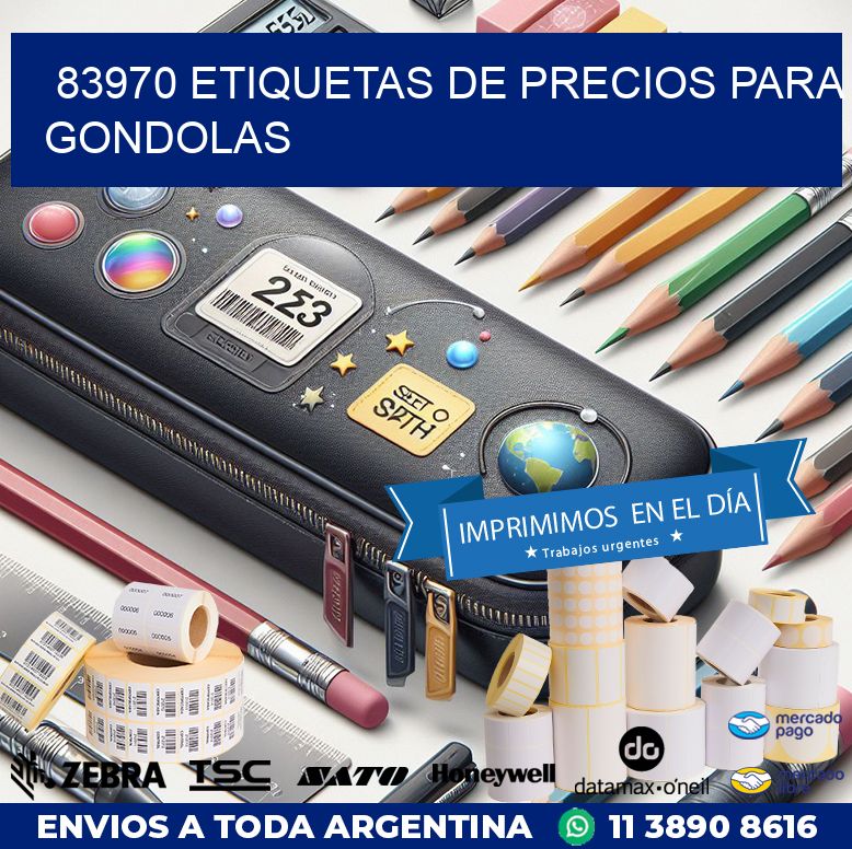 83970 ETIQUETAS DE PRECIOS PARA GONDOLAS