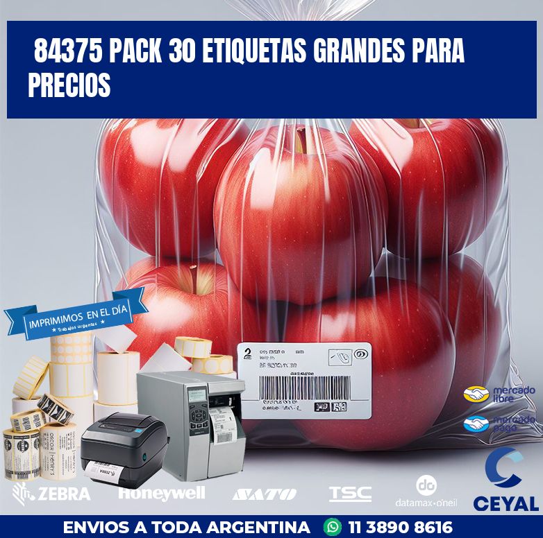 84375 PACK 30 ETIQUETAS GRANDES PARA PRECIOS
