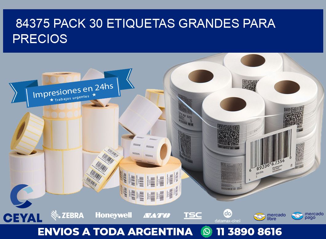 84375 PACK 30 ETIQUETAS GRANDES PARA PRECIOS