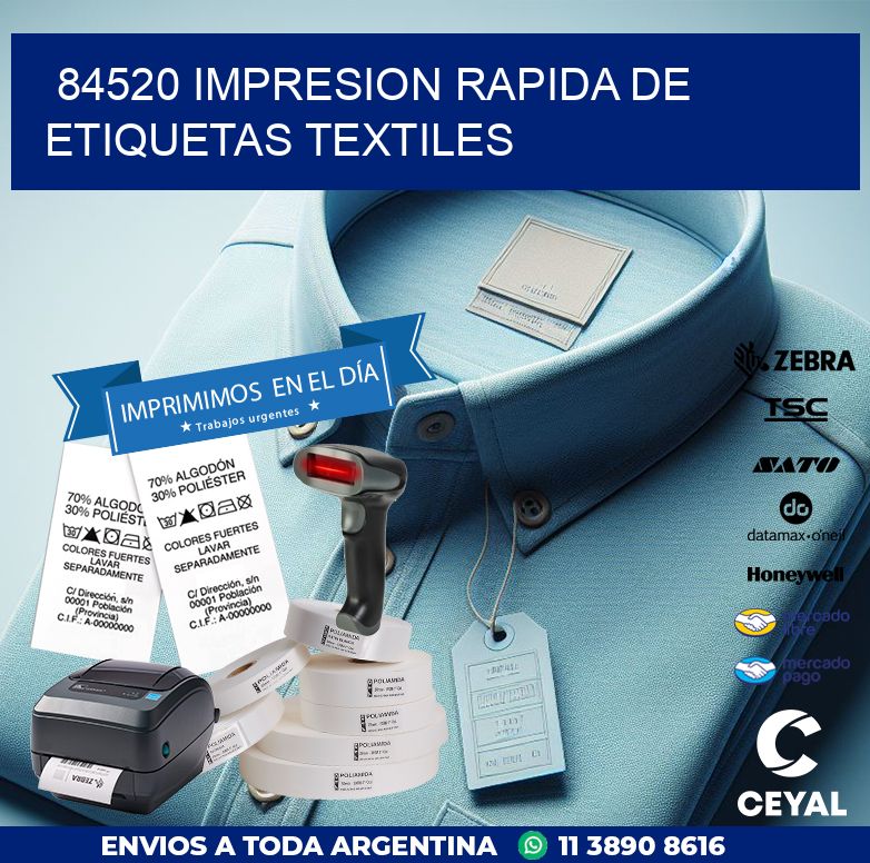 84520 IMPRESION RAPIDA DE ETIQUETAS TEXTILES
