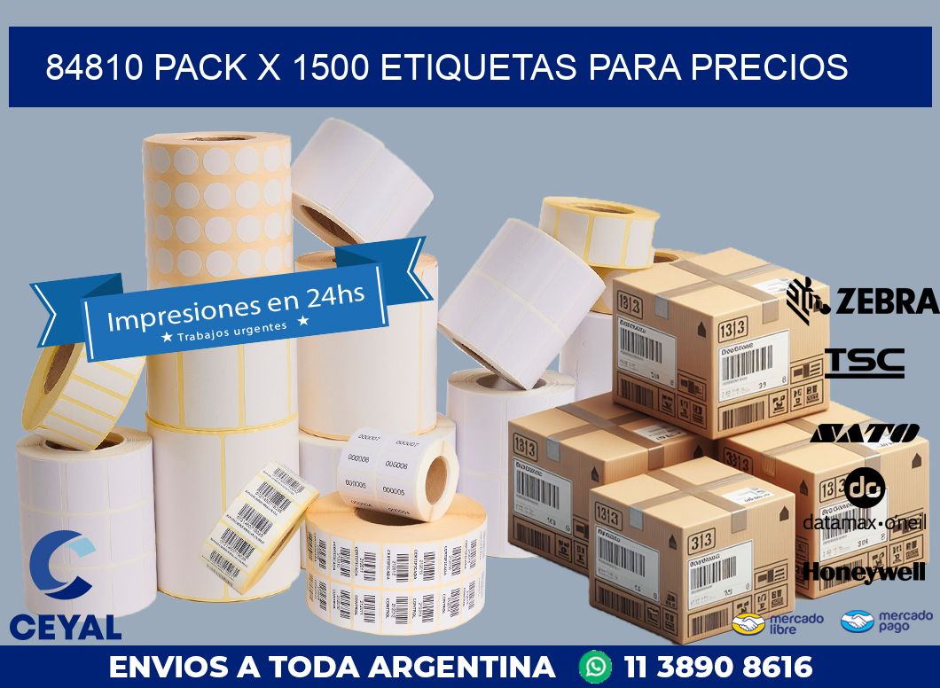 84810 PACK X 1500 ETIQUETAS PARA PRECIOS