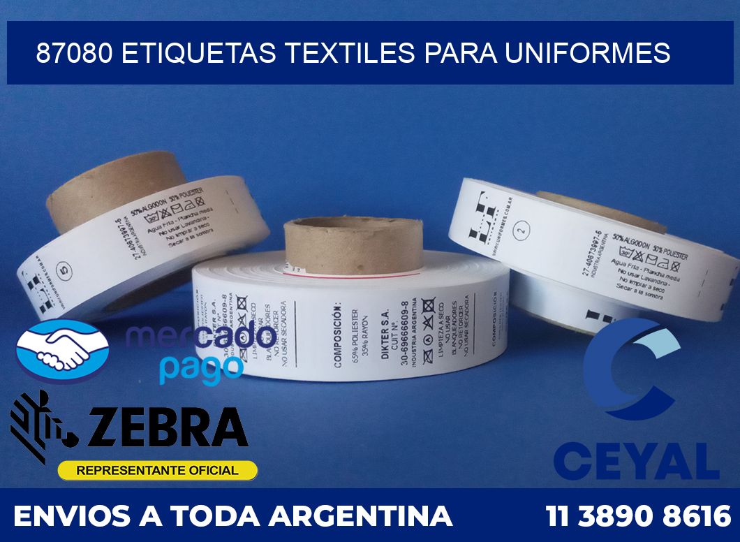 87080 ETIQUETAS TEXTILES PARA UNIFORMES