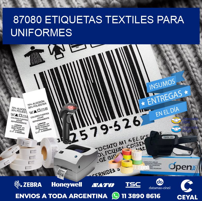 87080 ETIQUETAS TEXTILES PARA UNIFORMES