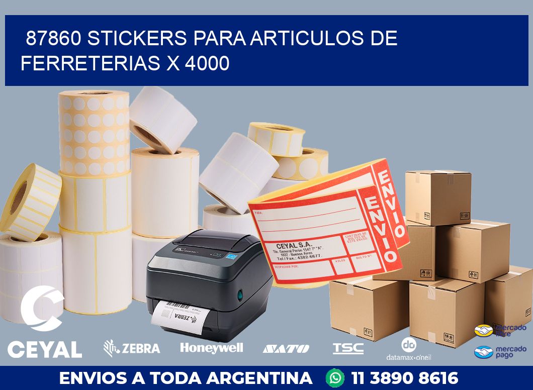 87860 STICKERS PARA ARTICULOS DE FERRETERIAS X 4000