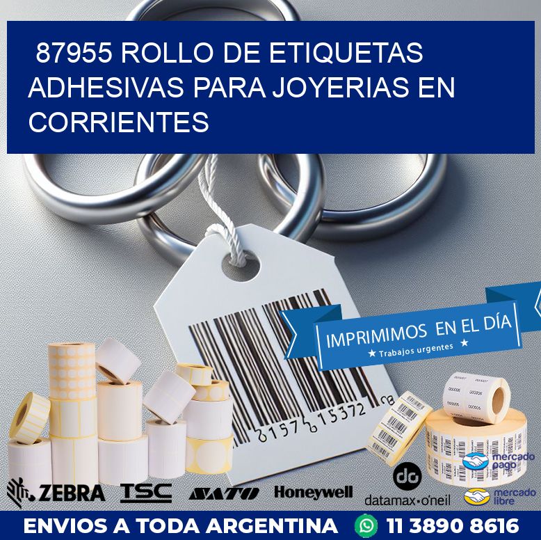 87955 ROLLO DE ETIQUETAS ADHESIVAS PARA JOYERIAS EN CORRIENTES