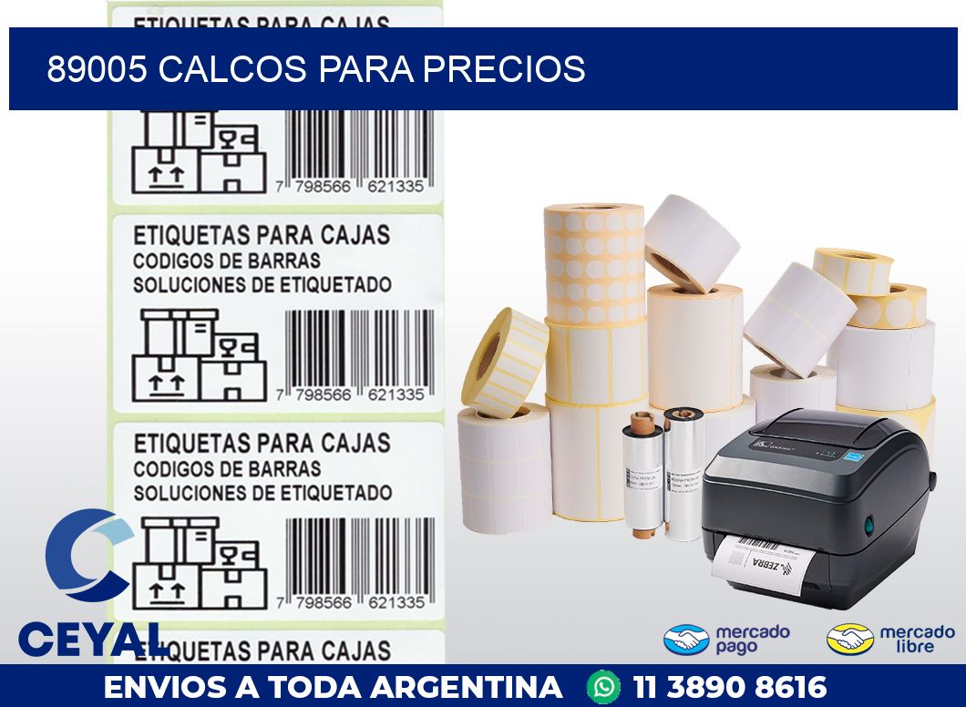 89005 CALCOS PARA PRECIOS