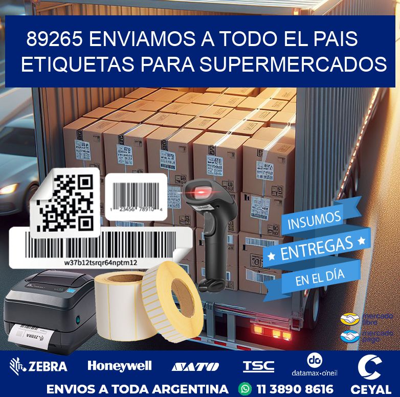 89265 ENVIAMOS A TODO EL PAIS ETIQUETAS PARA SUPERMERCADOS