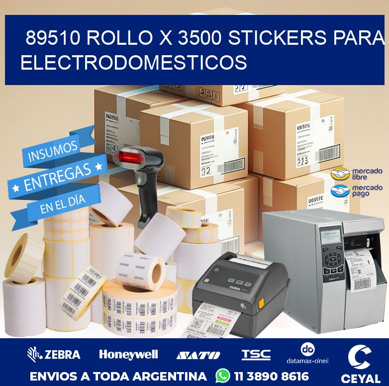 89510 ROLLO X 3500 STICKERS PARA ELECTRODOMESTICOS