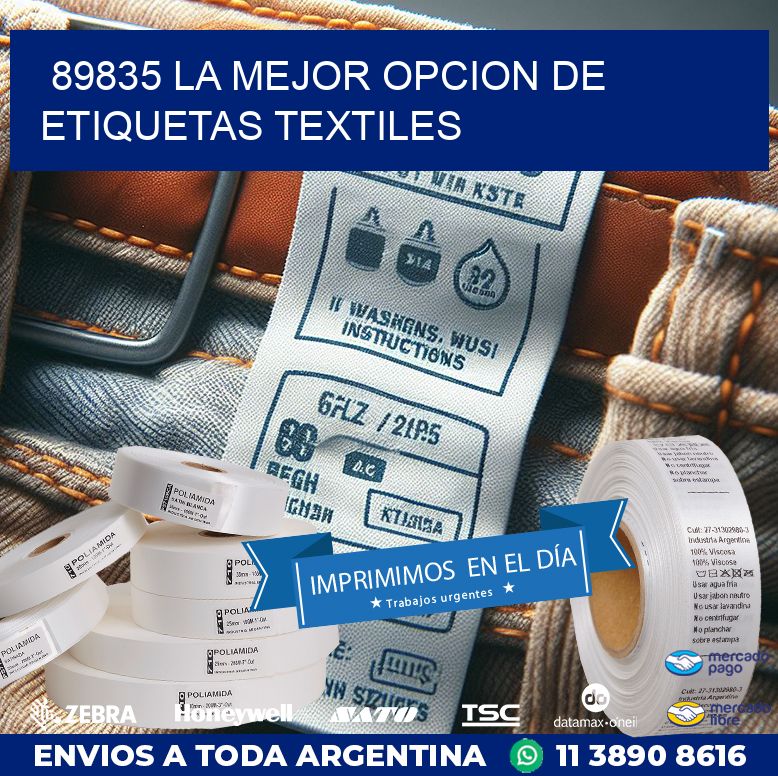 89835 LA MEJOR OPCION DE ETIQUETAS TEXTILES