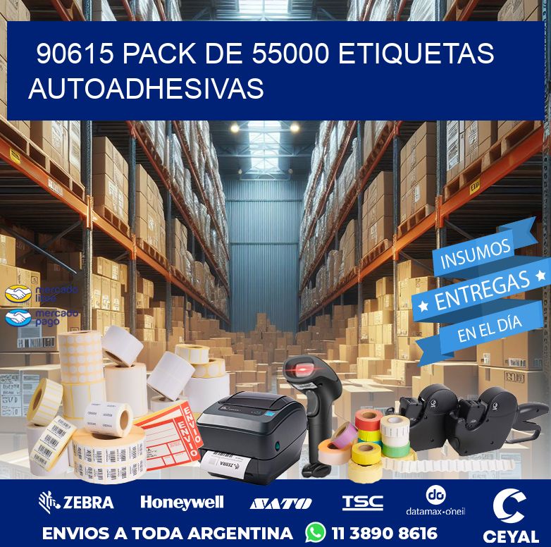 90615 PACK DE 55000 ETIQUETAS AUTOADHESIVAS