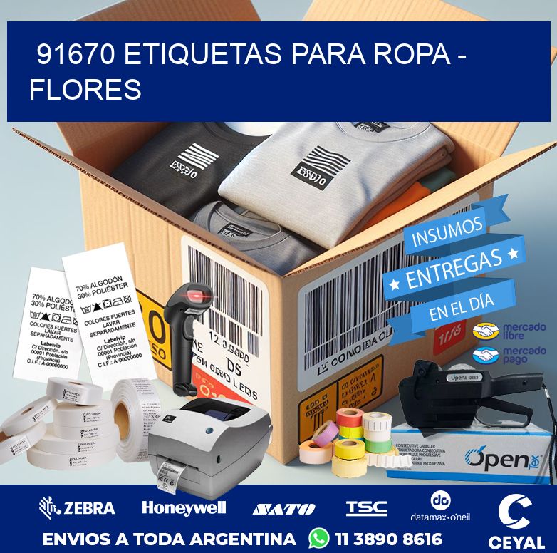 91670 ETIQUETAS PARA ROPA – FLORES