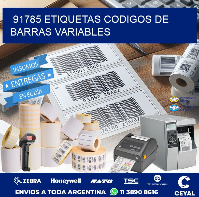 91785 ETIQUETAS CODIGOS DE BARRAS VARIABLES