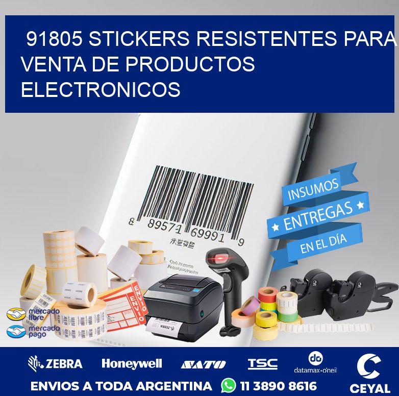 91805 STICKERS RESISTENTES PARA VENTA DE PRODUCTOS ELECTRONICOS