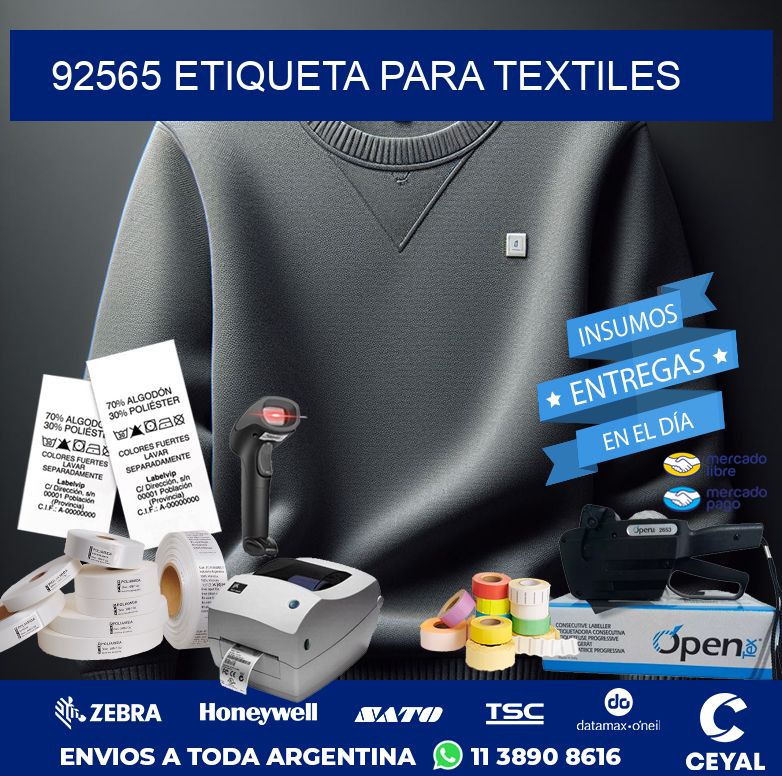 92565 ETIQUETA PARA TEXTILES