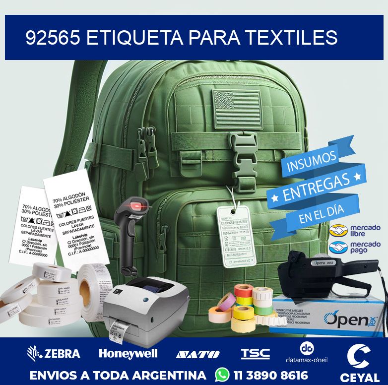92565 ETIQUETA PARA TEXTILES