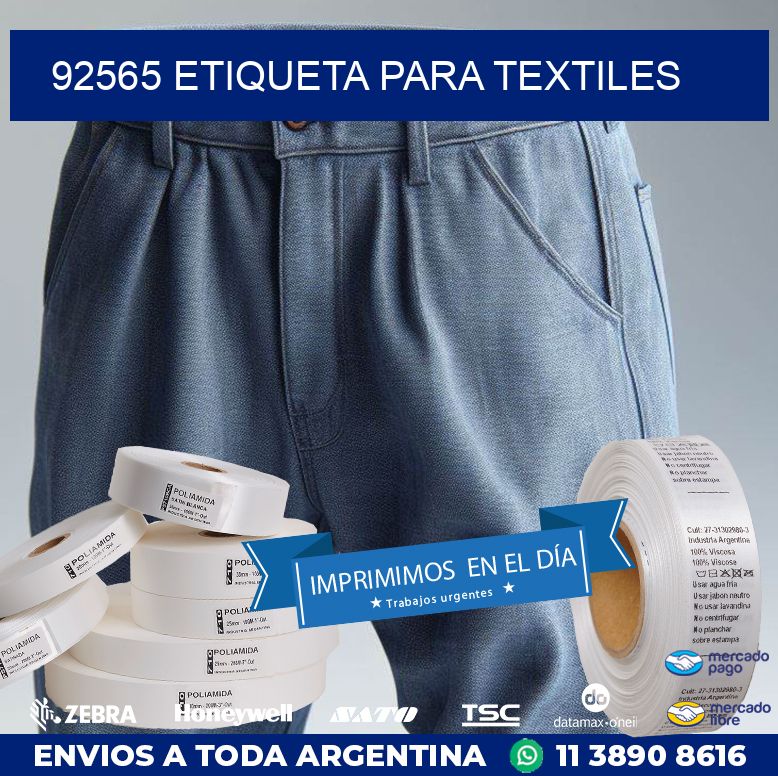 92565 ETIQUETA PARA TEXTILES