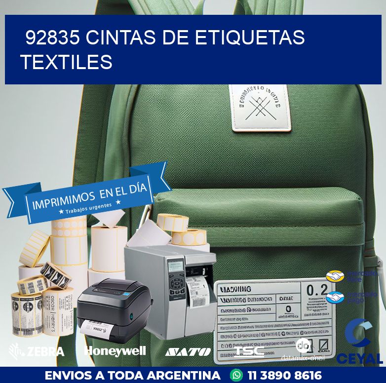 92835 CINTAS DE ETIQUETAS TEXTILES