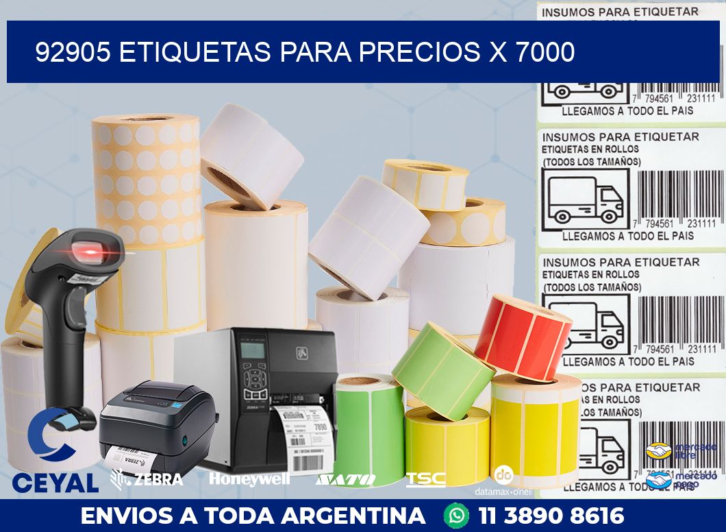 92905 ETIQUETAS PARA PRECIOS X 7000