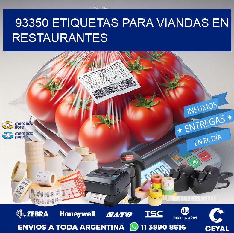 93350 ETIQUETAS PARA VIANDAS EN RESTAURANTES