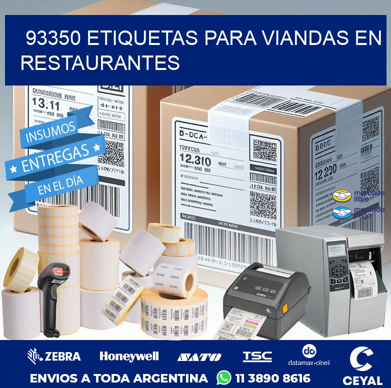 93350 ETIQUETAS PARA VIANDAS EN RESTAURANTES