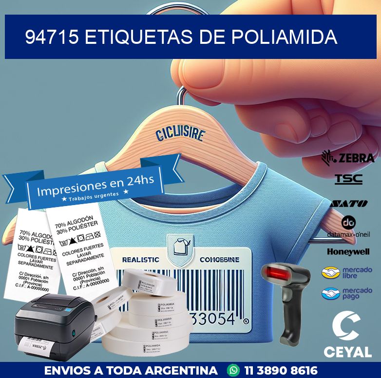 94715 ETIQUETAS DE POLIAMIDA