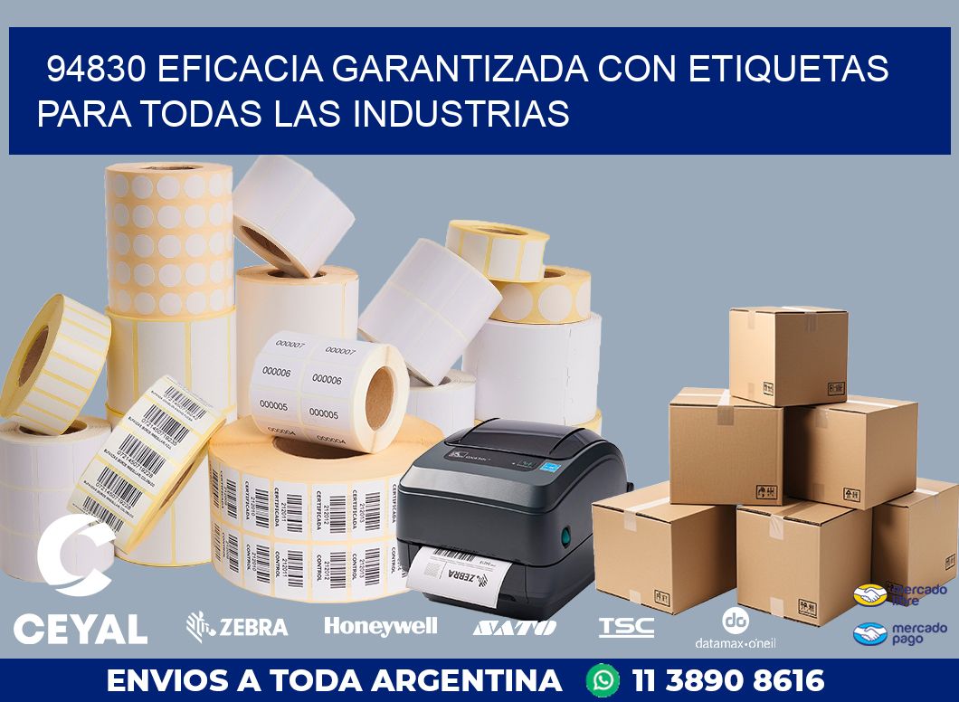 94830 EFICACIA GARANTIZADA CON ETIQUETAS PARA TODAS LAS INDUSTRIAS