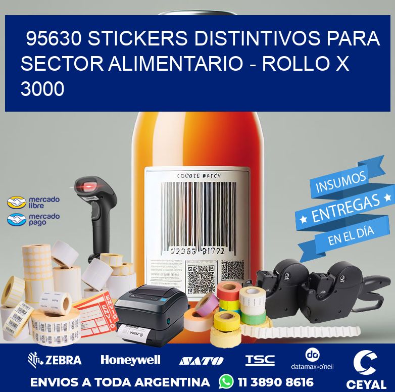 95630 STICKERS DISTINTIVOS PARA SECTOR ALIMENTARIO – ROLLO X 3000