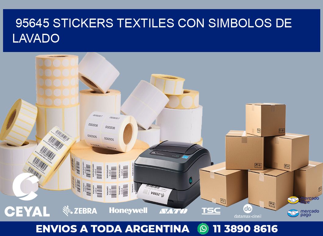 95645 STICKERS TEXTILES CON SIMBOLOS DE LAVADO