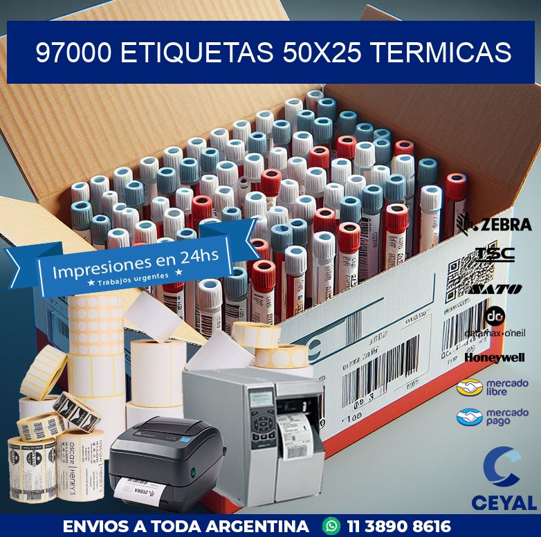 97000 ETIQUETAS 50X25 TERMICAS