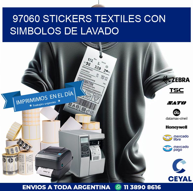 97060 STICKERS TEXTILES CON SIMBOLOS DE LAVADO