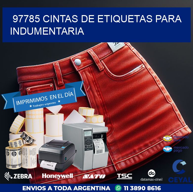 97785 CINTAS DE ETIQUETAS PARA INDUMENTARIA