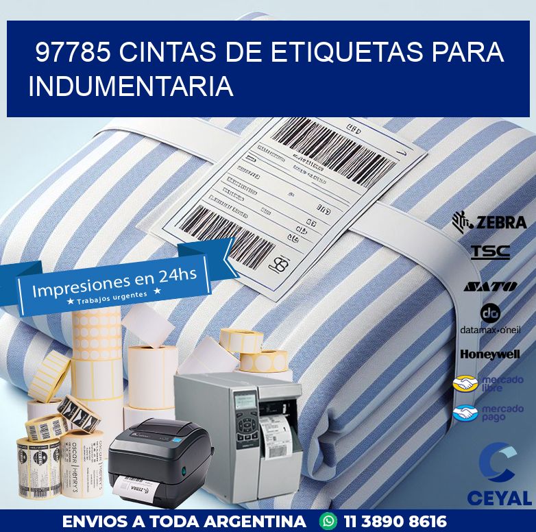97785 CINTAS DE ETIQUETAS PARA INDUMENTARIA