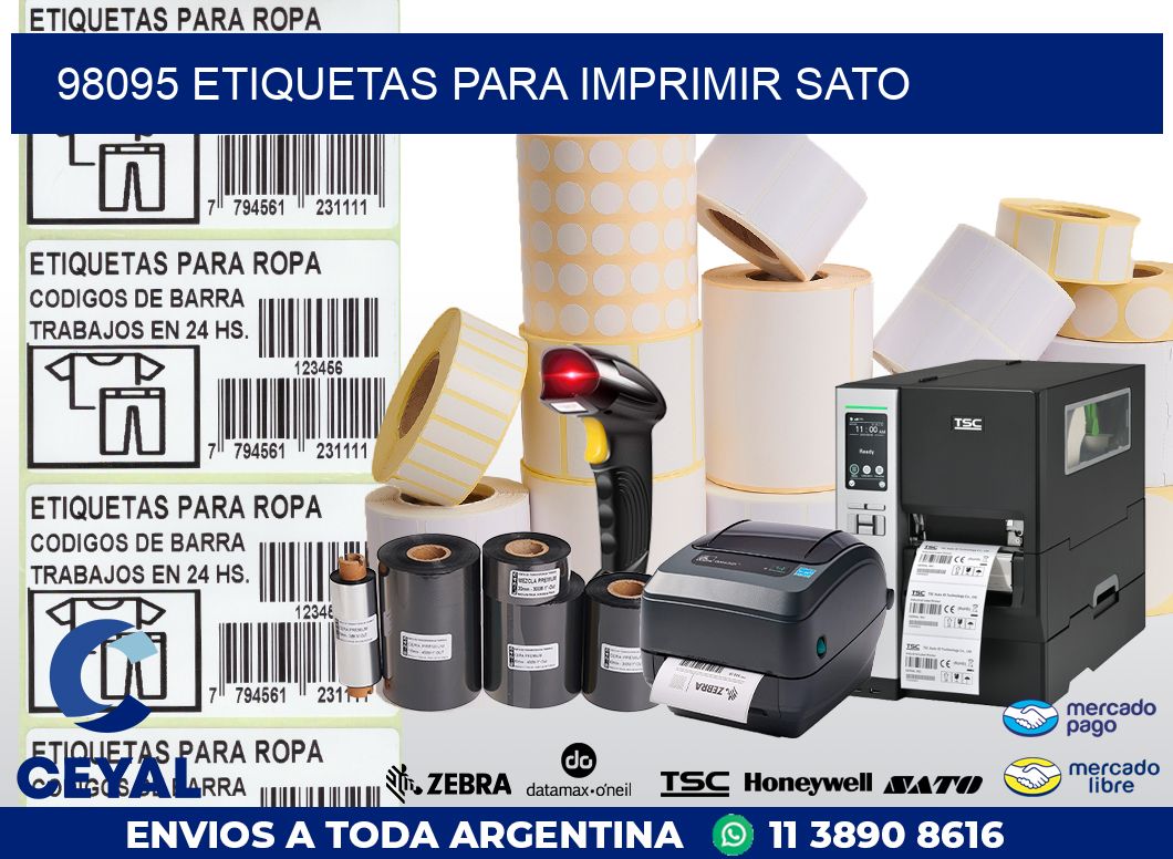 98095 ETIQUETAS PARA IMPRIMIR SATO