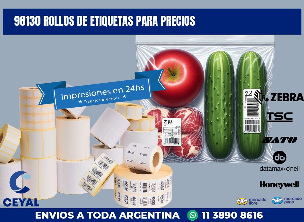 98130 ROLLOS DE ETIQUETAS PARA PRECIOS