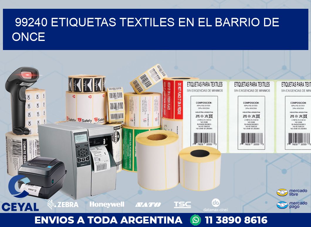 99240 ETIQUETAS TEXTILES EN EL BARRIO DE ONCE