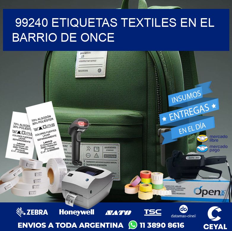 99240 ETIQUETAS TEXTILES EN EL BARRIO DE ONCE