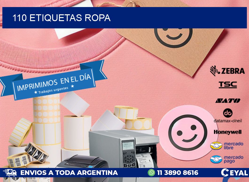 110 ETIQUETAS ROPA