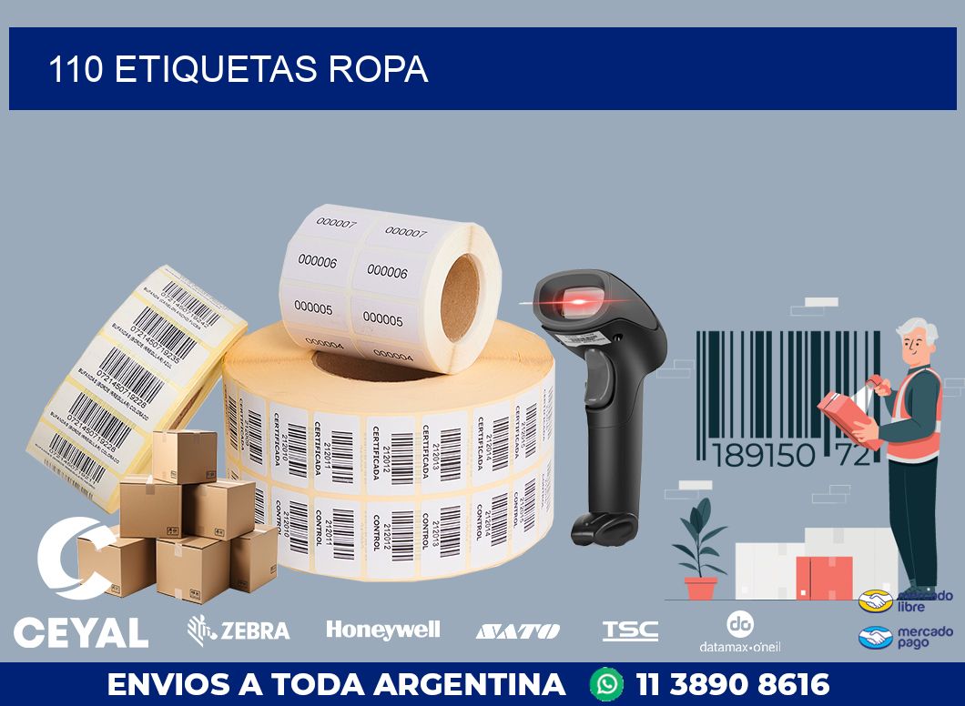 110 ETIQUETAS ROPA