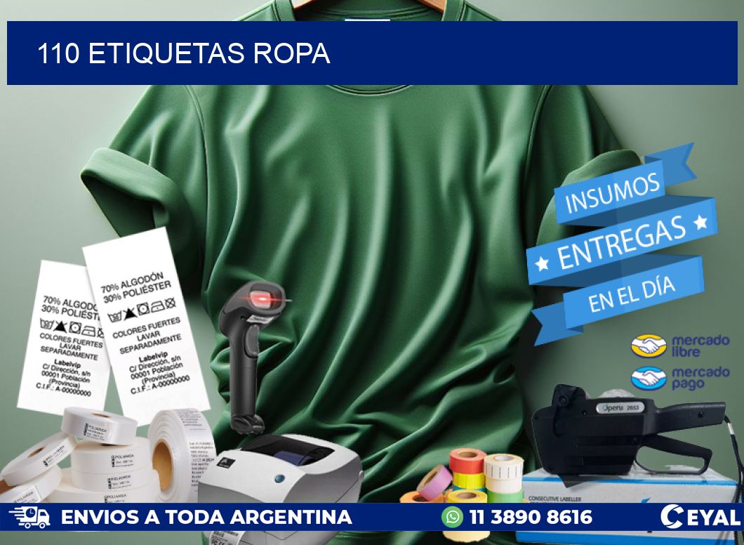 110 ETIQUETAS ROPA