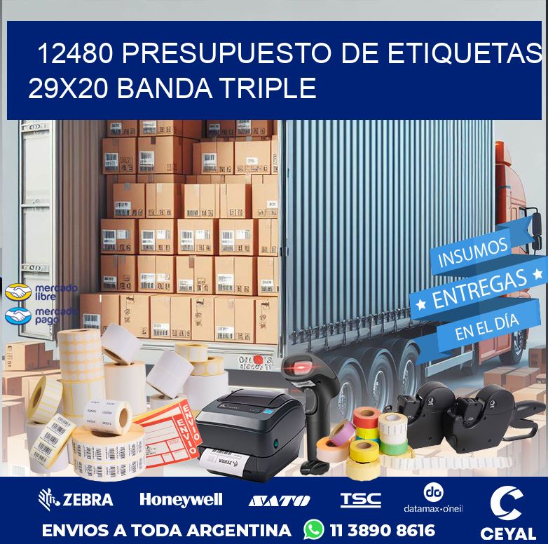 12480 PRESUPUESTO DE ETIQUETAS 29X20 BANDA TRIPLE