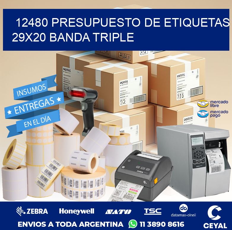 12480 PRESUPUESTO DE ETIQUETAS 29X20 BANDA TRIPLE