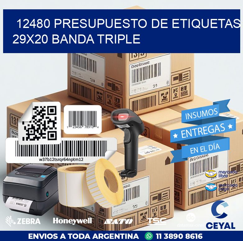 12480 PRESUPUESTO DE ETIQUETAS 29X20 BANDA TRIPLE