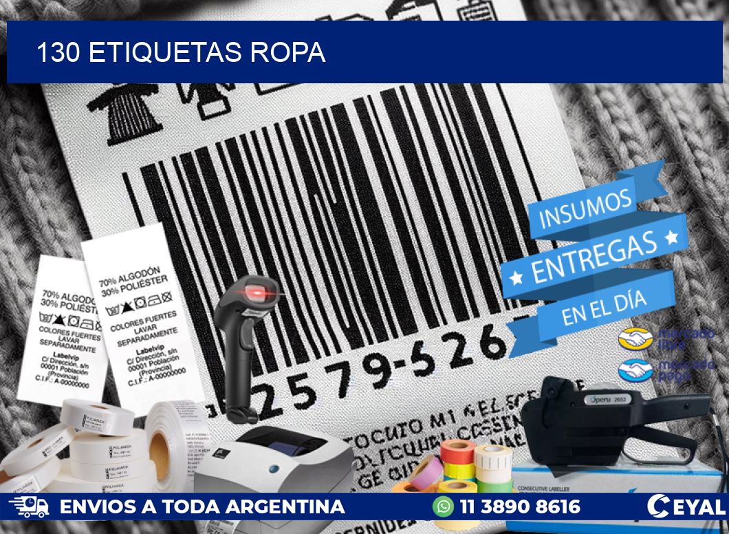 130 ETIQUETAS ROPA