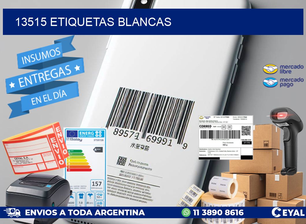 13515 ETIQUETAS BLANCAS