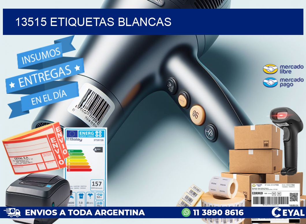 13515 ETIQUETAS BLANCAS
