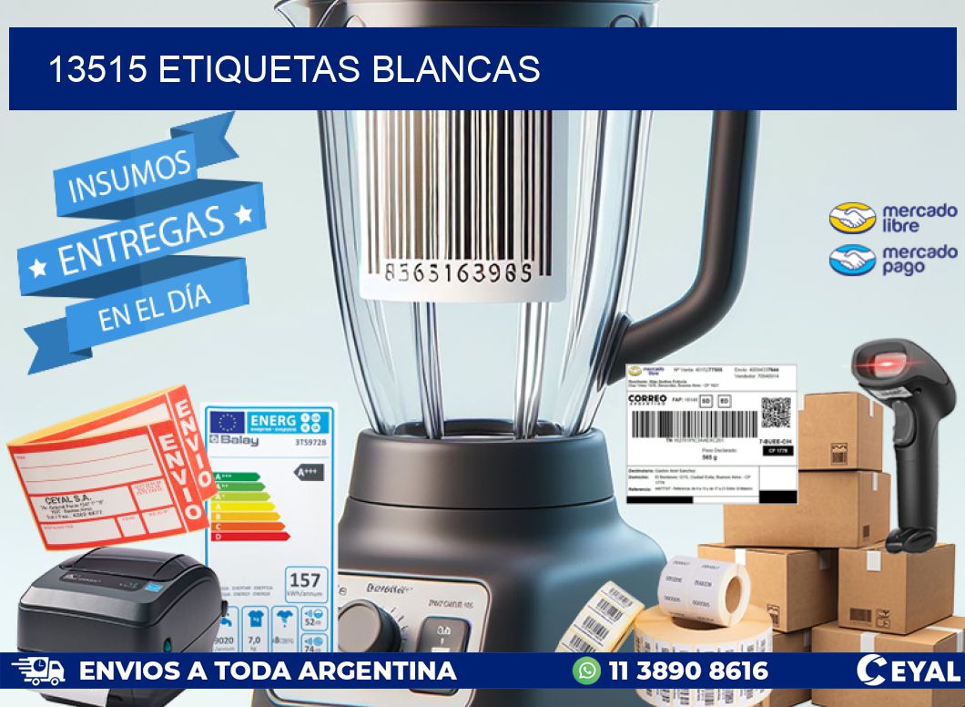 13515 ETIQUETAS BLANCAS